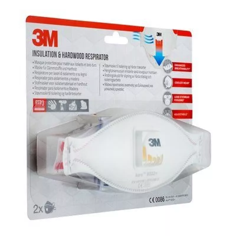 3M 9332C2 daugkartinis respiratorius FFP3 Pusės veido respiratorius Orą valantis respiratorius