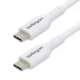 StarTech.com 1m (3,3 pėd.) baltas USB-C įkrovimo laidas 2 vnt. pakuotėje, USB-C laidas, USB 2.0 Type-C nešiojamojo kompiuterio įkrovimo laidas, 60W 3A maitinimo tiekimas, TPE apvalkalas, USB-C duomenų perdavimo laidas, kištukas/kištukas