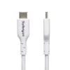 StarTech.com 1m (3,3 pėd.) baltas USB-C įkrovimo laidas 2 vnt. pakuotėje, USB-C laidas, USB 2.0 Type-C nešiojamojo kompiuterio įkrovimo laidas, 60W 3A maitinimo tiekimas, TPE apvalkalas, USB-C duomenų perdavimo laidas, kištukas/kištukas