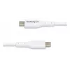 StarTech.com 1m (3,3 pėd.) baltas USB-C įkrovimo laidas 2 vnt. pakuotėje, USB-C laidas, USB 2.0 Type-C nešiojamojo kompiuterio įkrovimo laidas, 60W 3A maitinimo tiekimas, TPE apvalkalas, USB-C duomenų perdavimo laidas, kištukas/kištukas
