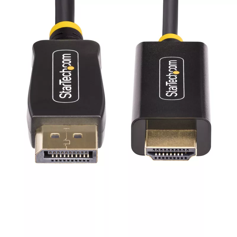 StarTech.com 3 m DisplayPort į HDMI adapterio kabelis, 4K 60 Hz su HDR, DP į HDMI 2.0b, aktyvus vaizdo keitiklis, DisplayPort staliniam kompiuteriui prie HDMI monitoriaus