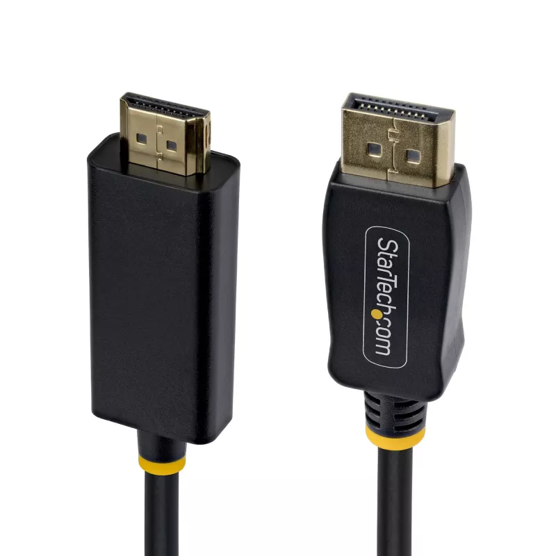 StarTech.com 2 m DisplayPort į HDMI adapterio kabelis su fiksuojančiomis jungtimis, 4K 60 Hz, HDR, vienkryptis DP į HDMI vaizdo keitiklis, DP staliniam kompiuteriui prie HDMI monitoriaus