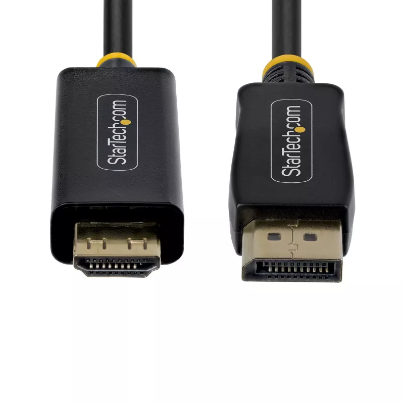StarTech.com 2 m DisplayPort į HDMI adapterio kabelis su fiksuojančiomis jungtimis, 4K 60 Hz, HDR, vienkryptis DP į HDMI vaizdo keitiklis, DP staliniam kompiuteriui prie HDMI monitoriaus