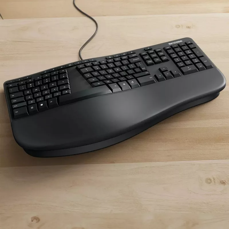 Incase Designed by Microsoft ergonominė klaviatūra, skirta biurui, USB, QWERTY, anglų, juoda