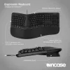 Incase Designed by Microsoft ergonominė klaviatūra, skirta biurui, USB, QWERTY, anglų, juoda