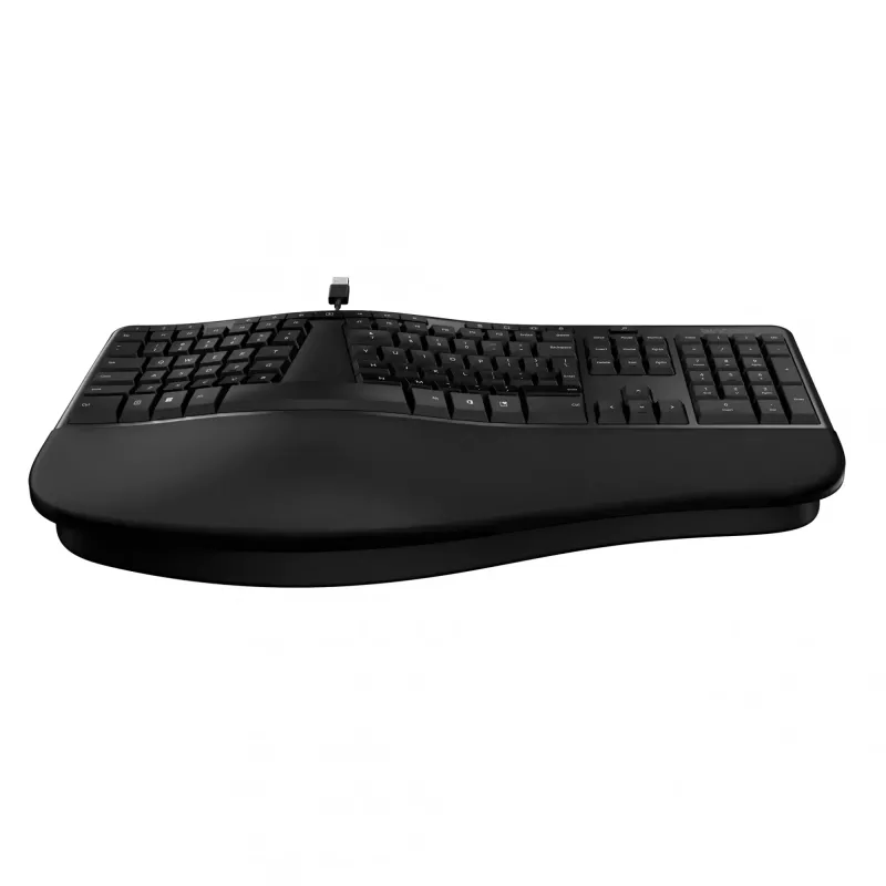 Incase Designed by Microsoft ergonominė klaviatūra, skirta biurui, USB, QWERTY, anglų, juoda