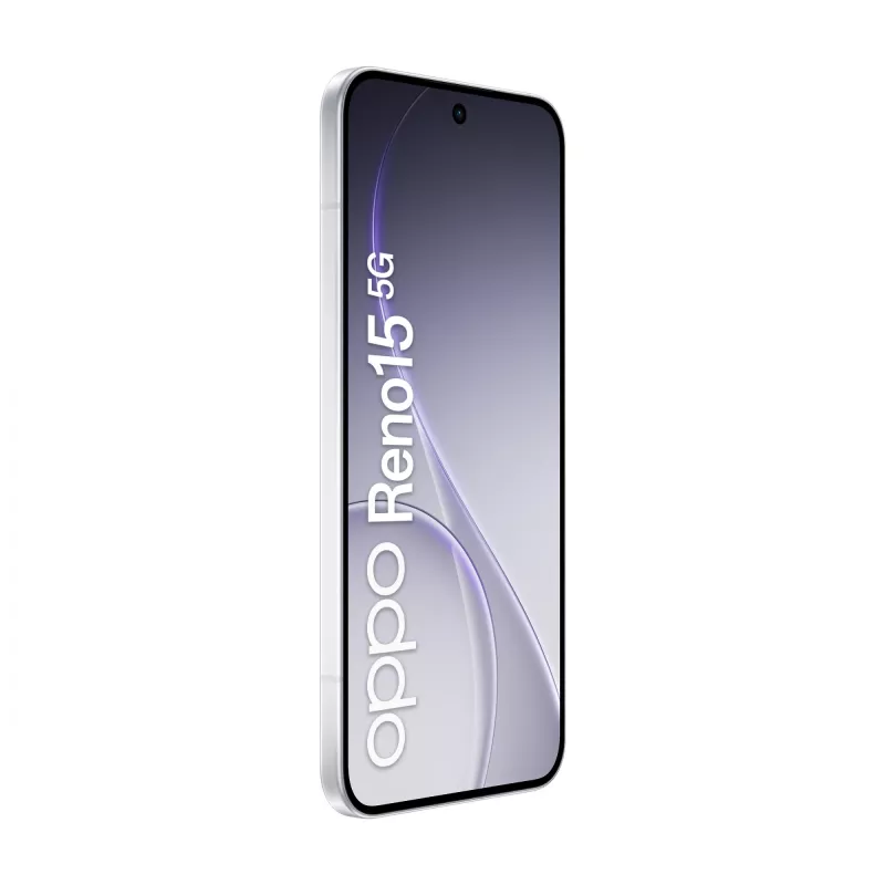 OPPO Reno15 5G 16,7 cm (6,59 col.) Dual SIM Android 16.0 USB Type-C 8 GB 512 GB 6500 mAh Balta