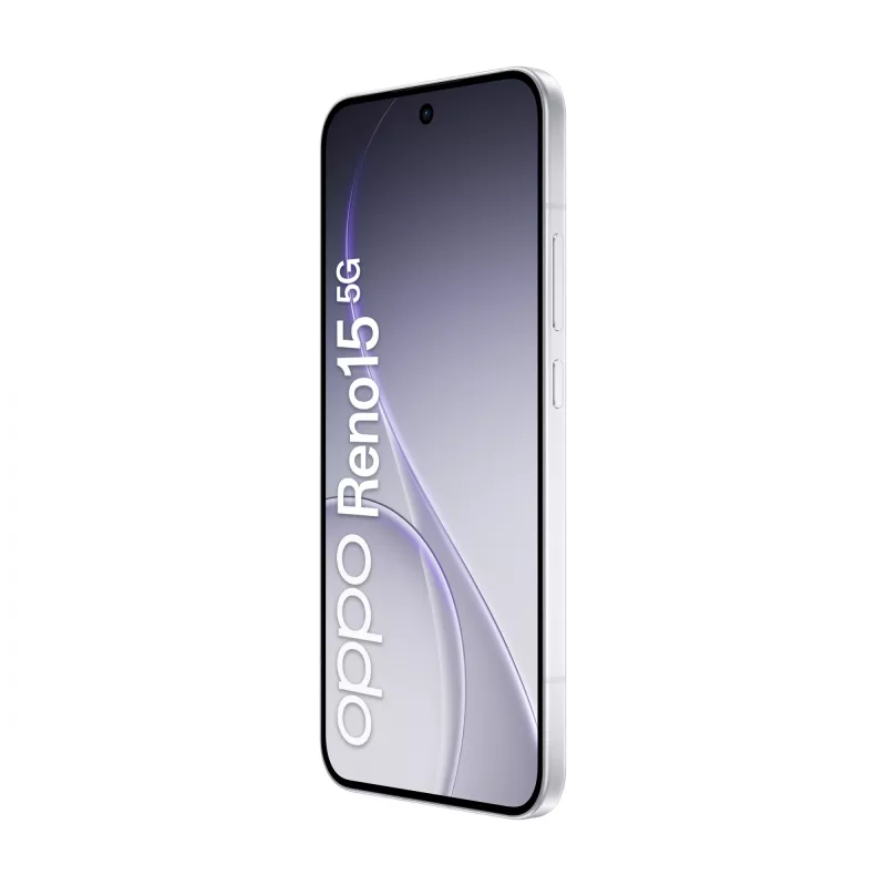 OPPO Reno15 5G 16,7 cm (6,59 col.) Dual SIM Android 16.0 USB Type-C 8 GB 512 GB 6500 mAh Balta