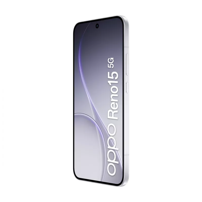 OPPO Reno15 5G 16,7 cm (6,59 col.) Dual SIM Android 16.0 USB Type-C 8 GB 512 GB 6500 mAh Balta