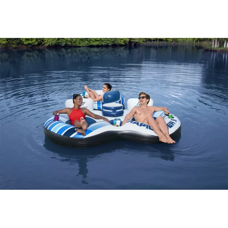 Bestway Hydro-Force Rapid Rider II dvivietė upinė plaustė, įvairiaspalvė, plūduriuojanti plaustė, raštuota, berniukams/mergaitėms, 180 kg, 2 asmenims
