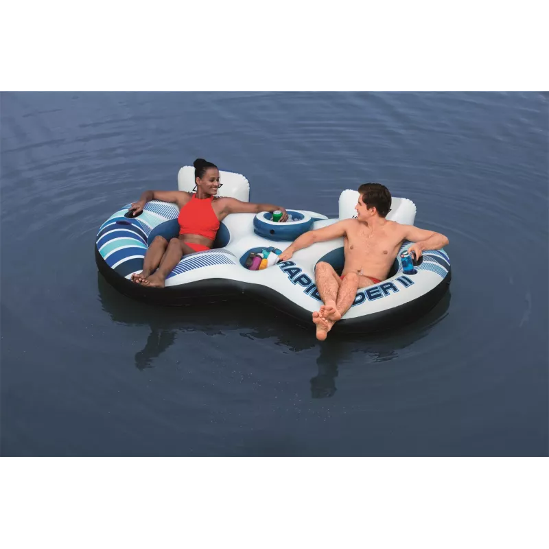 Bestway Hydro-Force Rapid Rider II dvivietė upinė plaustė, įvairiaspalvė, plūduriuojanti plaustė, raštuota, berniukams/mergaitėms, 180 kg, 2 asmenims