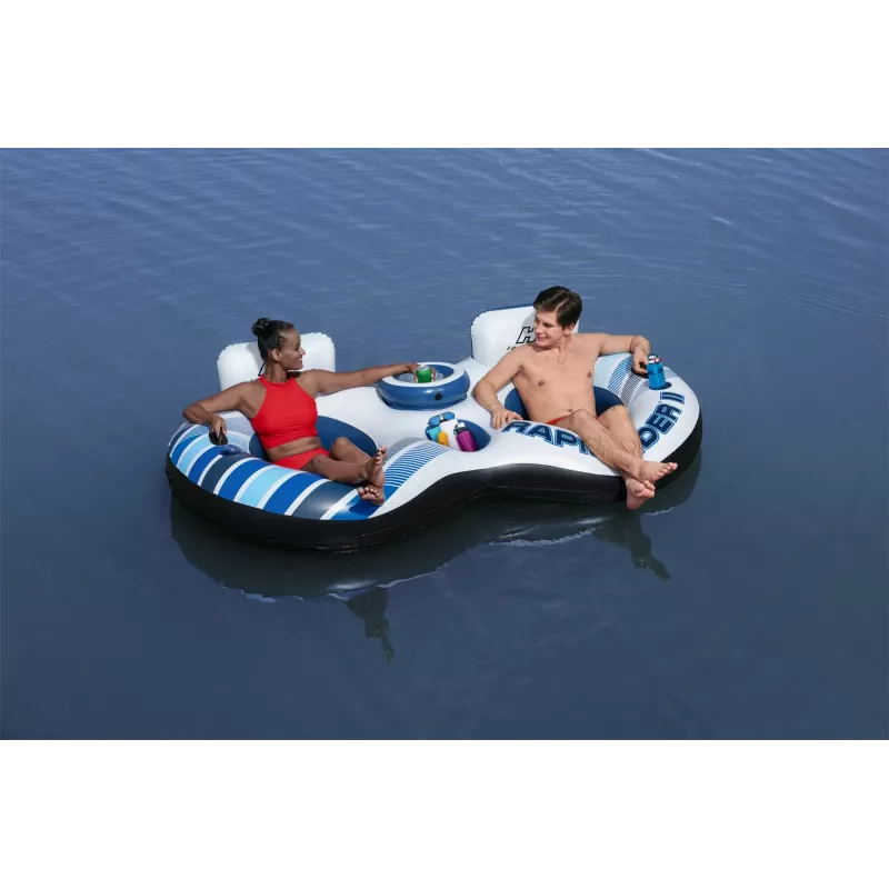 Bestway Hydro-Force Rapid Rider II dvivietė upinė plaustė, įvairiaspalvė, plūduriuojanti plaustė, raštuota, berniukams/mergaitėms, 180 kg, 2 asmenims