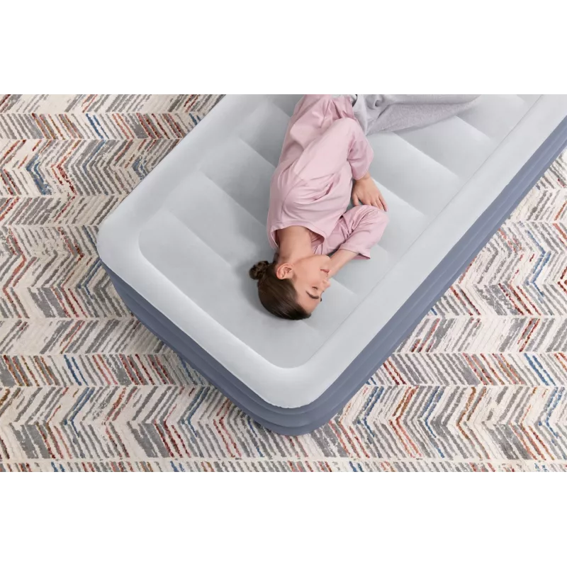 Bestway Tritech pripučiamas čiužinys Twin su įmontuotu kintamosios srovės siurbliu ir antimikrobine danga 1,91 m x 97 cm x 51 cm