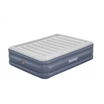 Bestway Tritech pripučiamas čiužinys Queen su įmontuotu kintamosios srovės siurbliu ir antimikrobine danga 2,03 m x 1,52 m x 51 cm