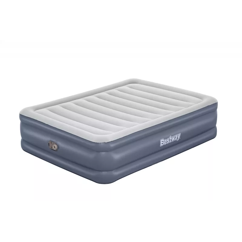 Bestway Tritech pripučiamas čiužinys Queen su įmontuotu kintamosios srovės siurbliu ir antimikrobine danga 2,03 m x 1,52 m x 51 cm