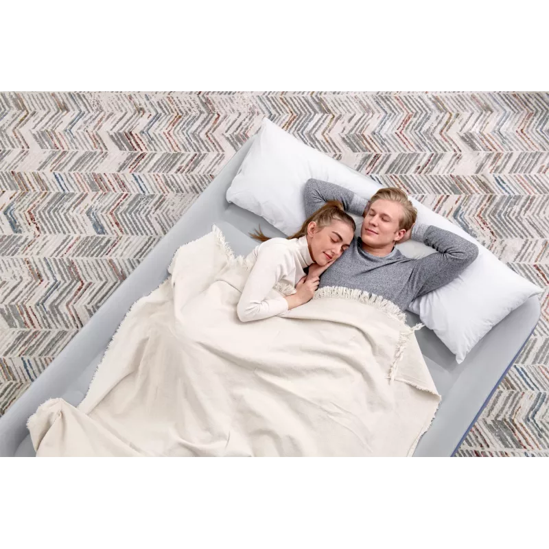 Bestway Tritech pripučiamas čiužinys Queen su įmontuotu kintamosios srovės siurbliu ir antimikrobine danga 2,03 m x 1,52 m x 51 cm