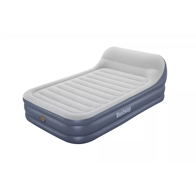 Bestway Tritech SleekFlow priekinės dalies pripučiamas čiužinys su įmontuotu kintamosios srovės siurbliu ir antimikrobine danga Queen dydžio 2,26 m x 1,52 m x 84 cm