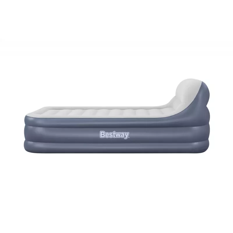 Bestway Tritech SleekFlow priekinės dalies pripučiamas čiužinys su įmontuotu kintamosios srovės siurbliu ir antimikrobine danga Queen dydžio 2,26 m x 1,52 m x 84 cm