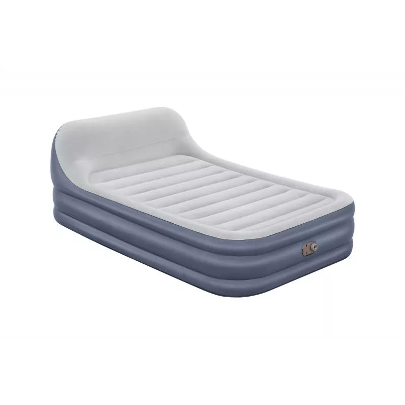 Bestway Tritech SleekFlow priekinės dalies pripučiamas čiužinys su įmontuotu kintamosios srovės siurbliu ir antimikrobine danga Queen dydžio 2,26 m x 1,52 m x 84 cm
