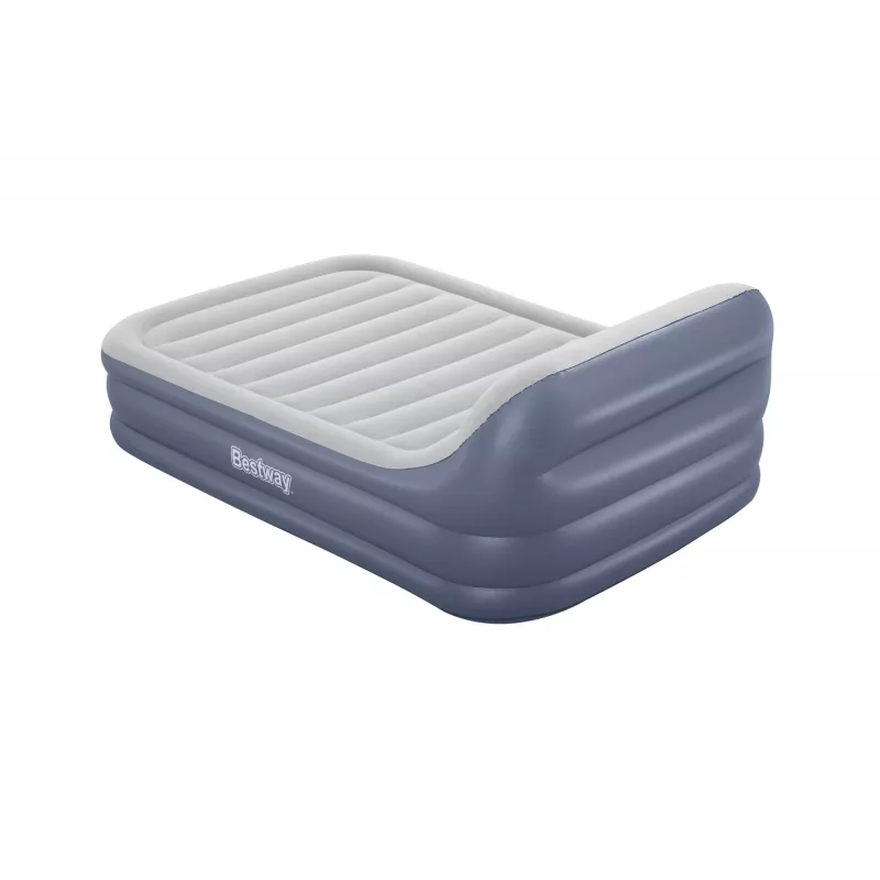 Bestway Tritech SleekFlow priekinės dalies pripučiamas čiužinys su įmontuotu kintamosios srovės siurbliu ir antimikrobine danga Queen dydžio 2,26 m x 1,52 m x 84 cm