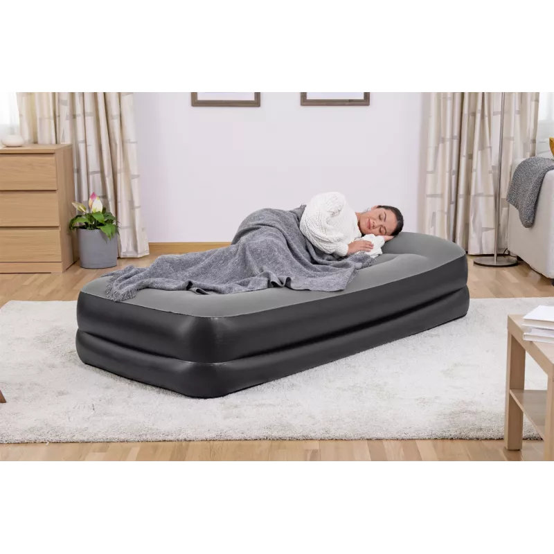 Bestway Tritech pripučiamas čiužinys Twin su įmontuotu kintamosios srovės siurbliu ir antimikrobine danga 1,91 m x 97 cm x 46 cm