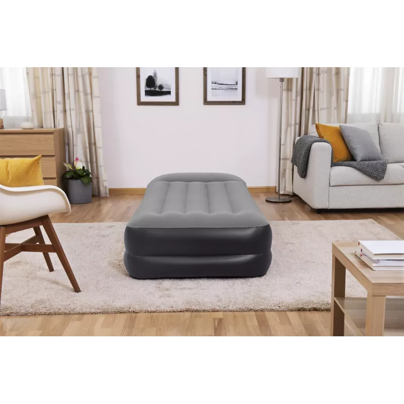 Bestway Tritech pripučiamas čiužinys Twin su įmontuotu kintamosios srovės siurbliu ir antimikrobine danga 1,91 m x 97 cm x 46 cm