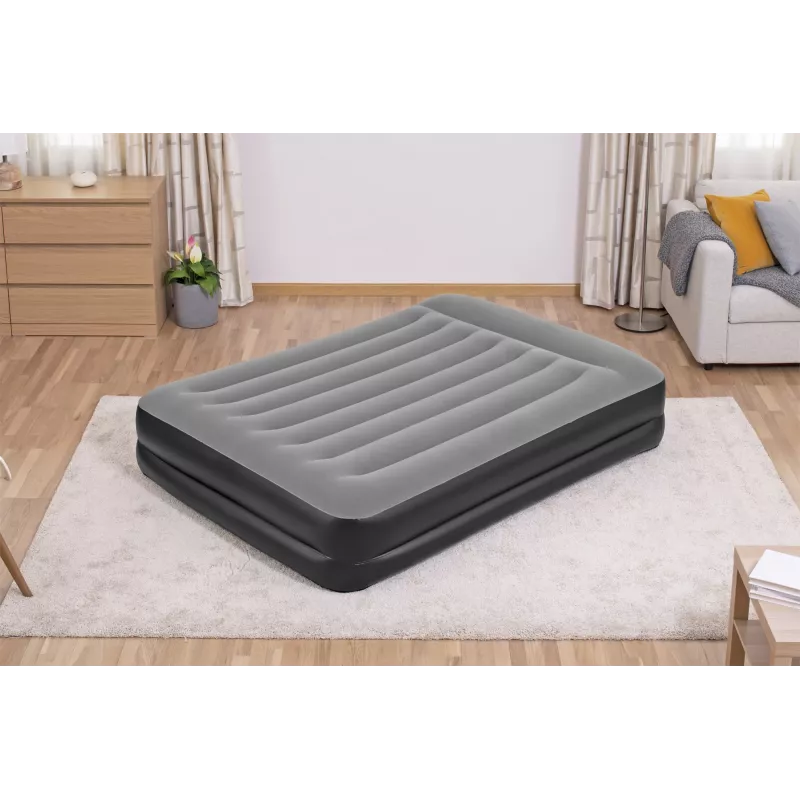 “Bestway” Tritech pripučiamas čiužinys “Queen” su įmontuotu kintamosios srovės siurbliu ir antimikrobine danga 2,03 m x 1,52 m x 46 cm