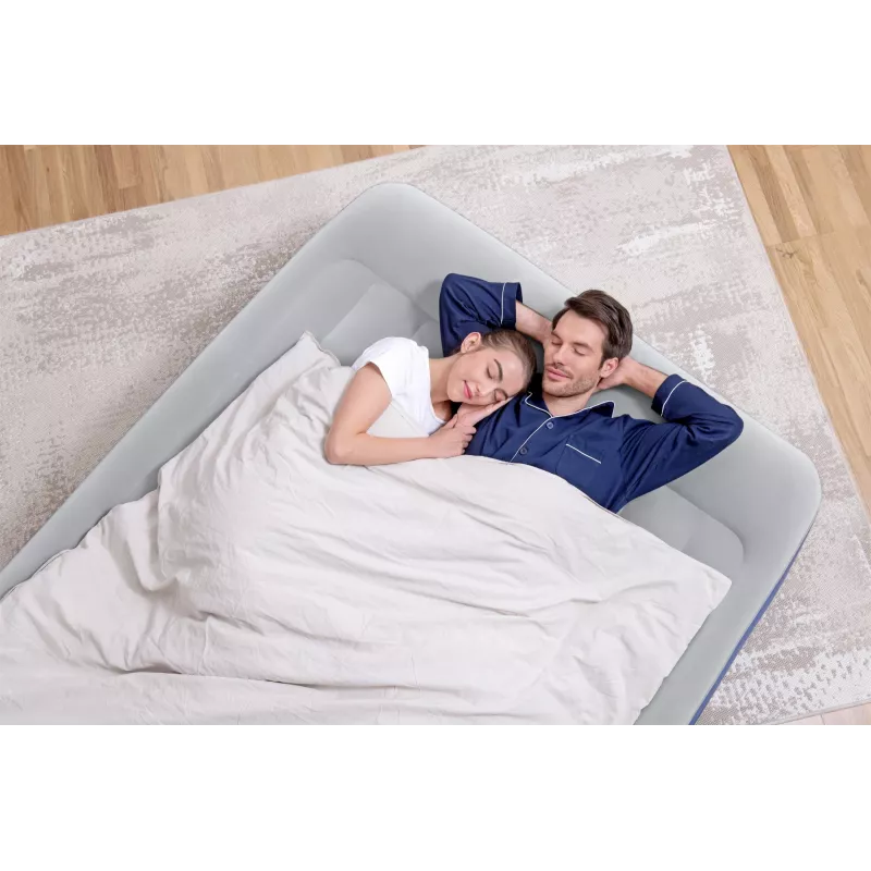 Bestway Tritech pripučiamas čiužinys Queen su įmontuotu kintamosios srovės siurbliu ir antimikrobine danga 2,03 m x 1,52 m x 46 cm