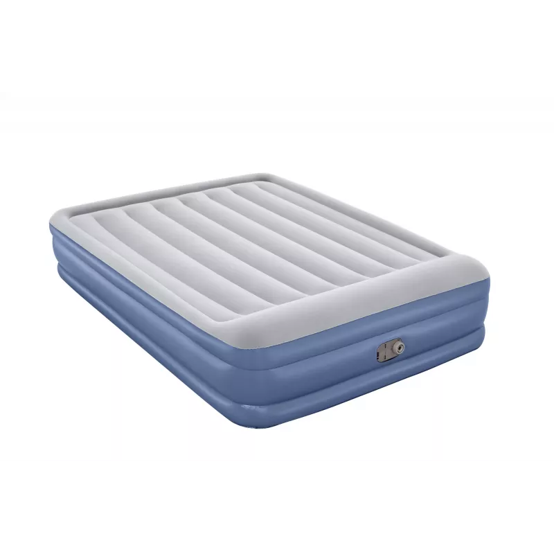 Bestway Tritech pripučiamas čiužinys Queen su įmontuotu kintamosios srovės siurbliu ir antimikrobine danga 2,03 m x 1,52 m x 46 cm