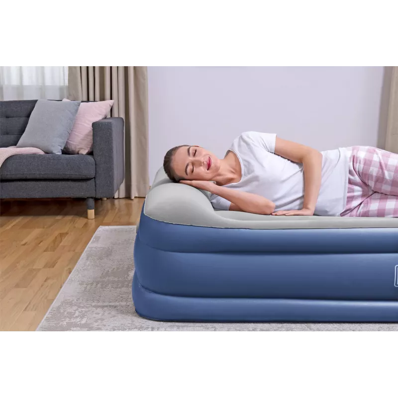 Bestway Tritech pripučiamas čiužinys Queen su įmontuotu kintamosios srovės siurbliu ir antimikrobine danga 2,03 m x 1,52 m x 46 cm