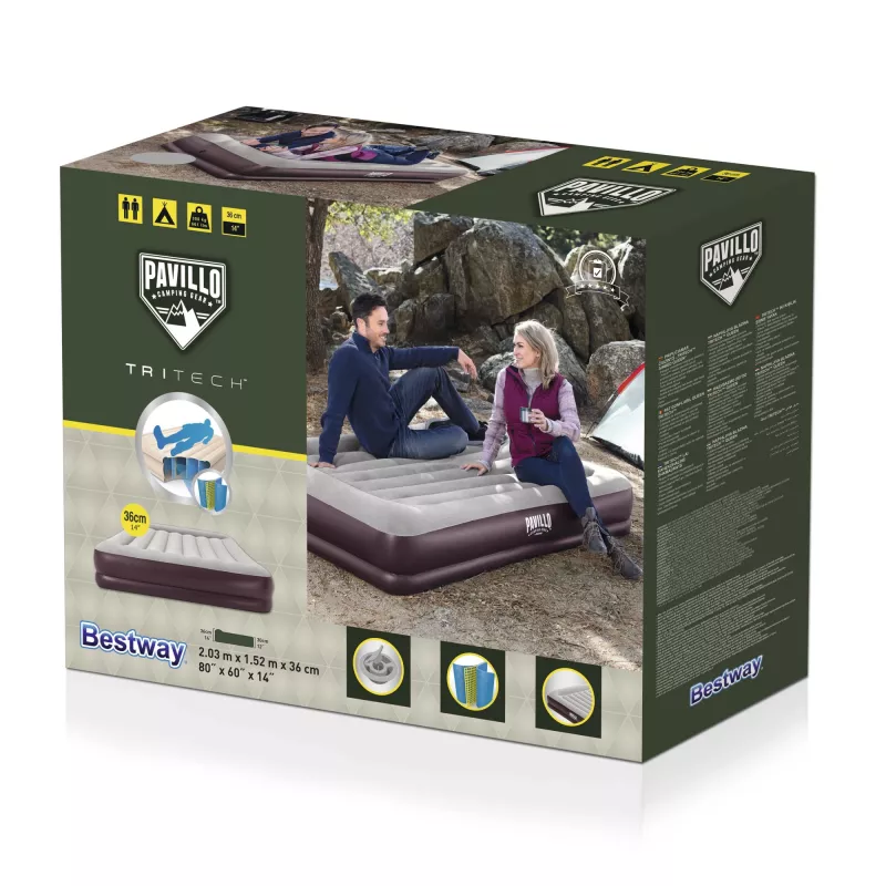 Bestway 67699 pripučiamas čiužinys Dvivietis čiužinys Ruda, Pilka Unisex