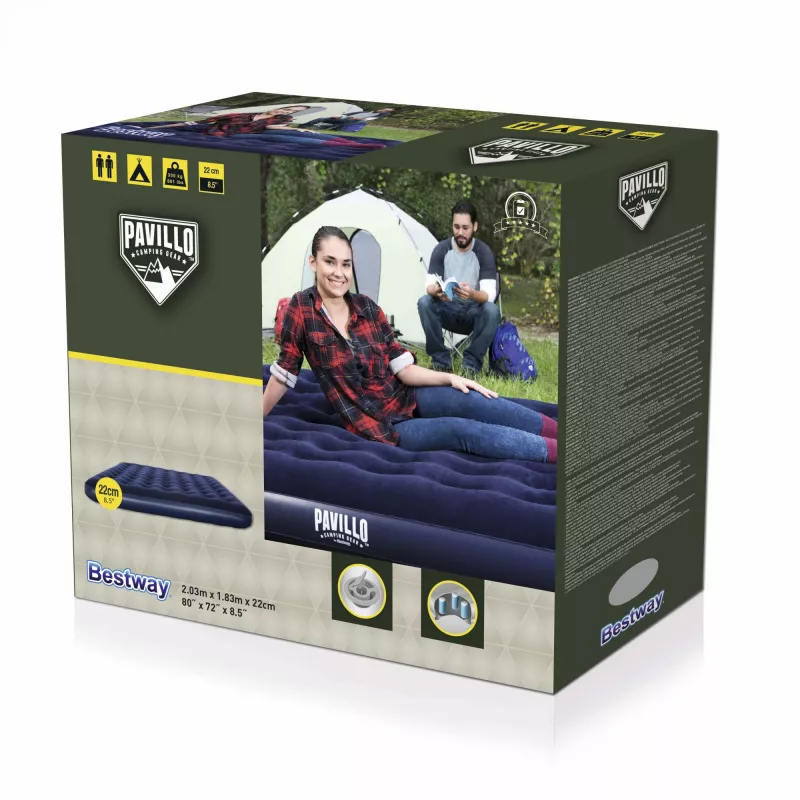 Bestway Flocked Airbed - King - 2,03 m x 1,83 m x 22 cm, dvigubas čiužinys