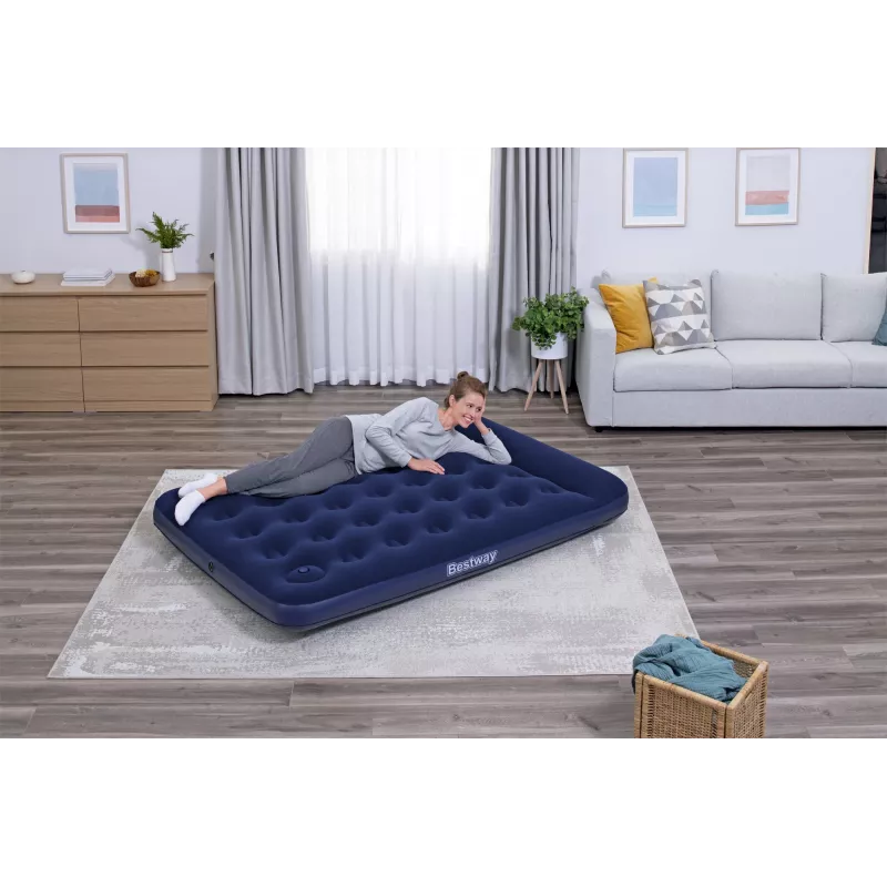 Bestway pripučiamas čiužinys Full su įmontuotu kojiniu pompa 1,91 m x 1,37 m x 28 cm