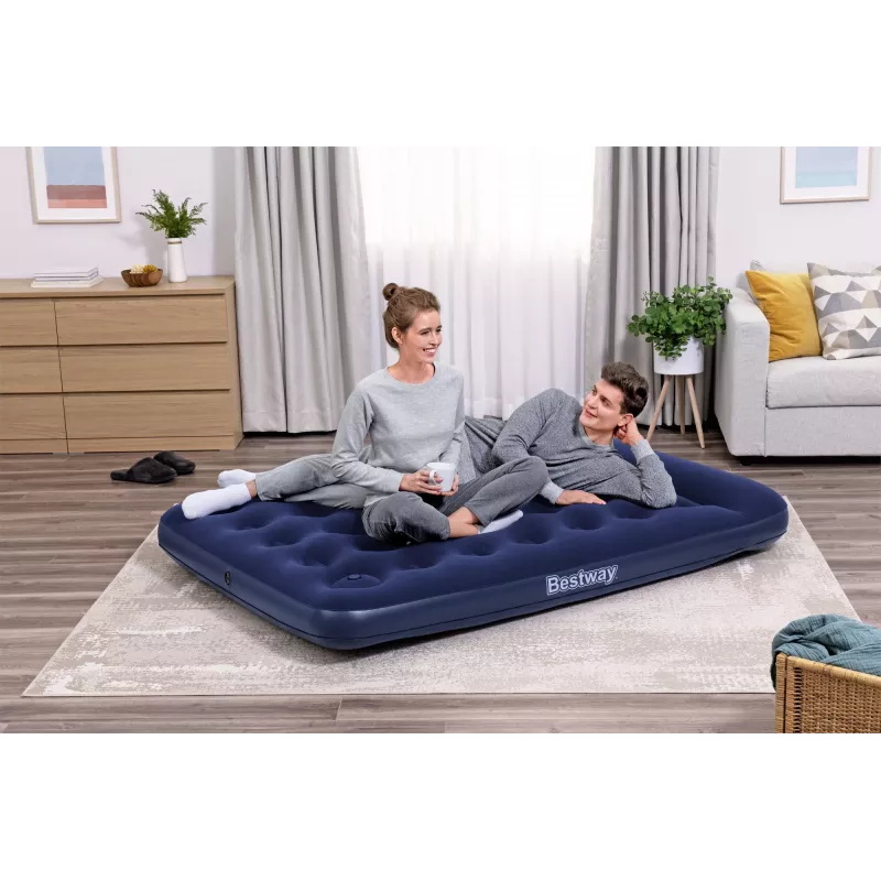 Bestway pripučiamas čiužinys Full su įmontuotu kojiniu pompa 1,91 m x 1,37 m x 28 cm