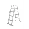 Bestway Flip & Lock antžeminio baseino kopėčios 1,07 m, kopėčios, pilkos, metalinės, 150 kg, 3 pakopos, 107 cm