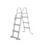 Bestway Flip & Lock antžeminio baseino kopėčios 1,07 m, kopėčios, pilkos, metalinės, 150 kg, 3 pakopos, 107 cm