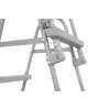 Bestway Flip & Lock antžeminio baseino kopėčios 1,07 m, kopėčios, pilkos, metalinės, 150 kg, 3 pakopos, 107 cm