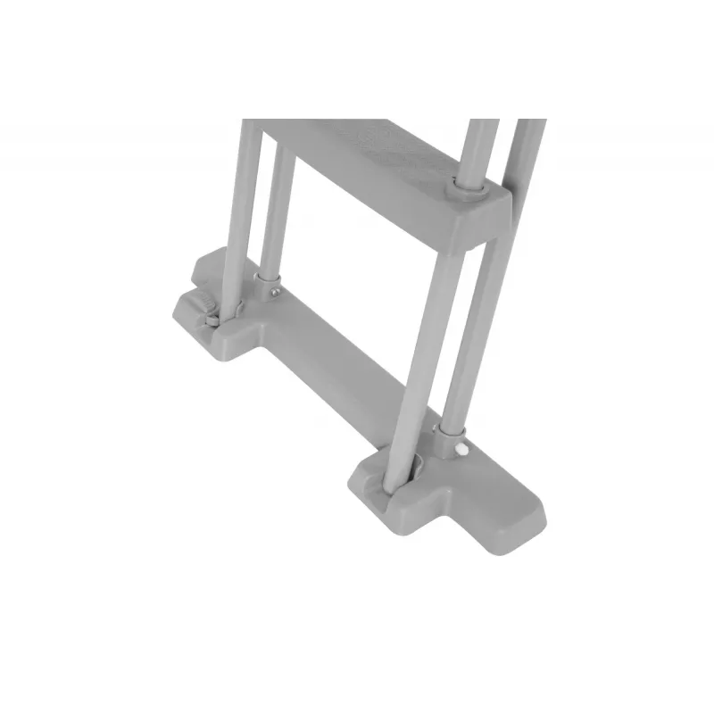 Bestway Flip & Lock antžeminio baseino kopėčios 1,32 m, kopėčios, pilkos, metalas, plastikas, 150 kg, 4 pakopos, EN16582
