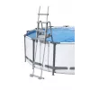 Bestway Flip & Lock antžeminio baseino kopėčios 1,32 m, kopėčios, pilkos, metalas, plastikas, 150 kg, 4 pakopos, EN16582