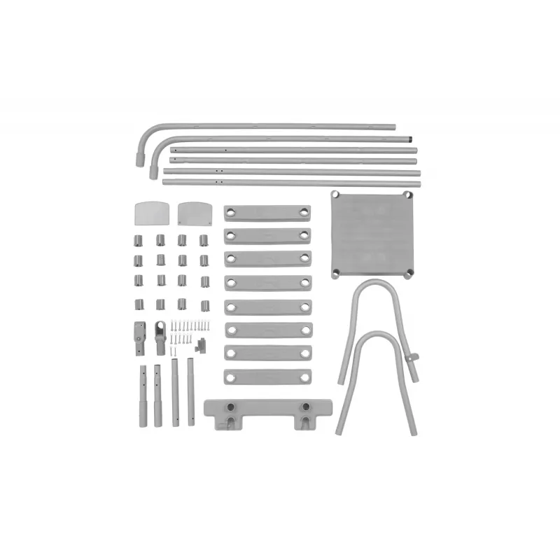 Bestway Flip & Lock antžeminio baseino kopėčios 1,32 m, kopėčios, pilkos, metalas, plastikas, 150 kg, 4 pakopos, EN16582