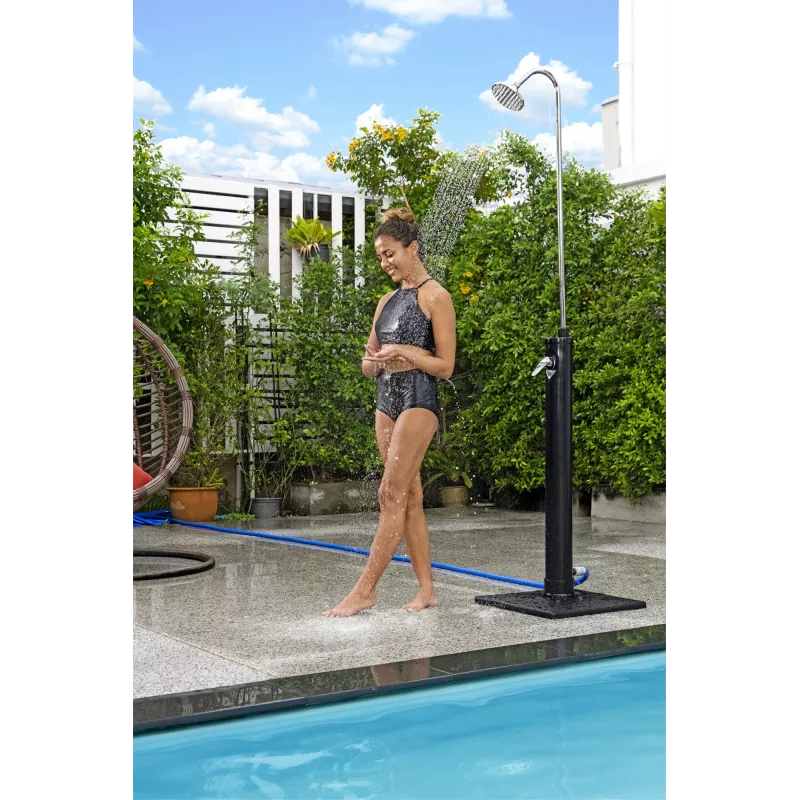 Bestway SolarFlow 8 L lauko dušas, laisvai stovintis, juoda, nerūdijantis plienas, 8 L, EN1112, 500 mm, 500 mm