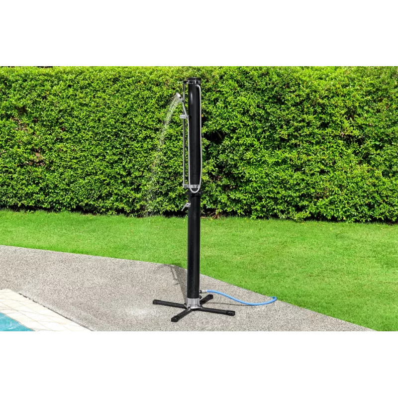 Bestway SolarFlow 5,2 gal. lauko dušas, laisvai pastatomas, juodas, metalas, PVC, 20 l, EN1112, 620 mm