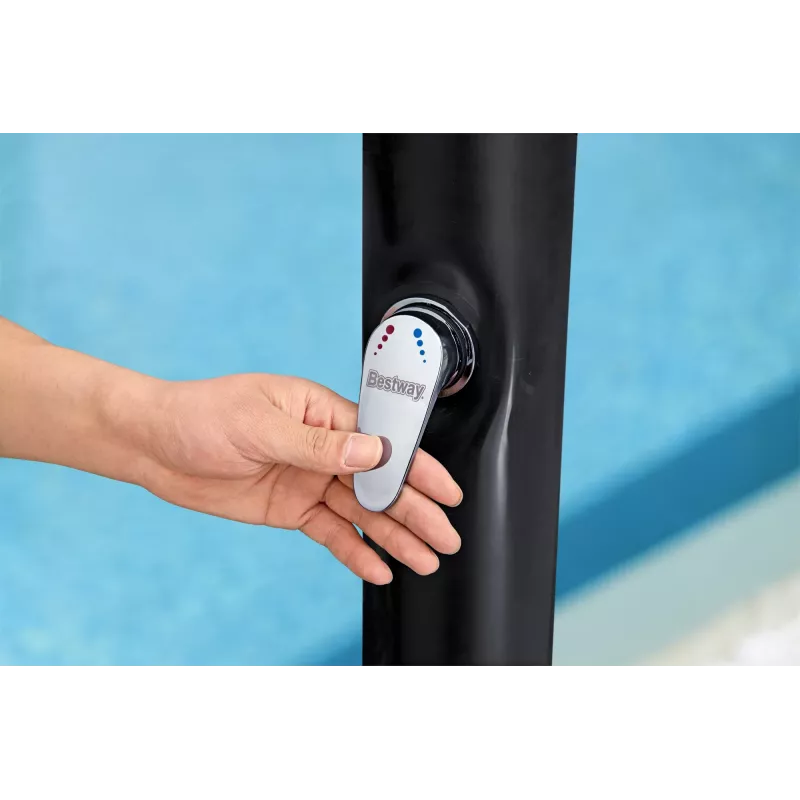 Bestway SolarFlow 5,2 gal. lauko dušas, laisvai pastatomas, juodas, metalas, PVC, 20 l, EN1112, 620 mm