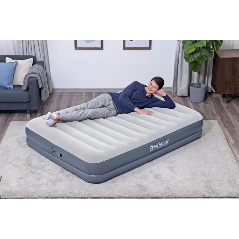 Bestway Tritech pripučiamas čiužinys Queen su įkraunamu siurbliu 2,03 m x 1,52 m x 36 cm