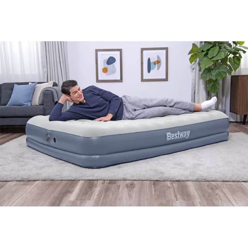 Bestway Tritech pripučiamas čiužinys Queen su įkraunamu siurbliu 2,03 m x 1,52 m x 36 cm