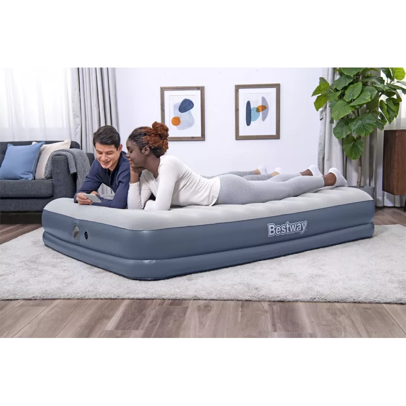 Bestway Tritech pripučiamas čiužinys Queen su įkraunamu siurbliu 2,03 m x 1,52 m x 36 cm