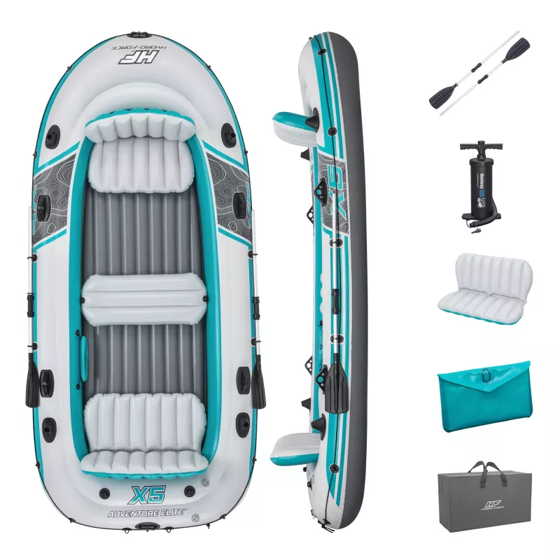 Bestway Hydro-Force Adventure Elite X5 pripučiamas plaustų rinkinys 3,64 m