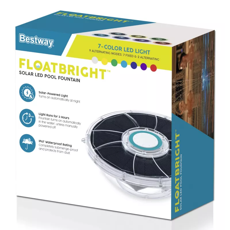 Bestway FloatBright saulės energija maitinamas LED baseino fontanas