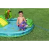 Bestway Crocodile Cove pripučiamas vandens žaidimų centras vaikams ir baseinas 2,24 m x 1,81 m x 72 cm