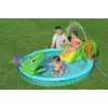 Bestway Crocodile Cove pripučiamas vandens žaidimų centras vaikams ir baseinas 2,24 m x 1,81 m x 72 cm